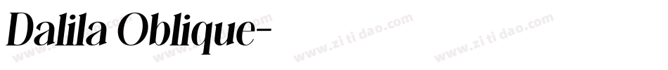 Dalila Oblique字体转换